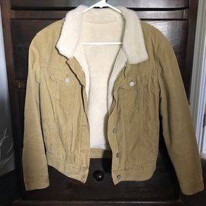 Beige Corduroy jacket with lining